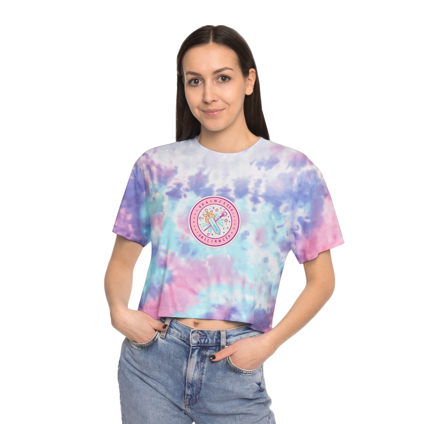 Princess Kawaii Pastel Women's Tie-Dye Crop Tee