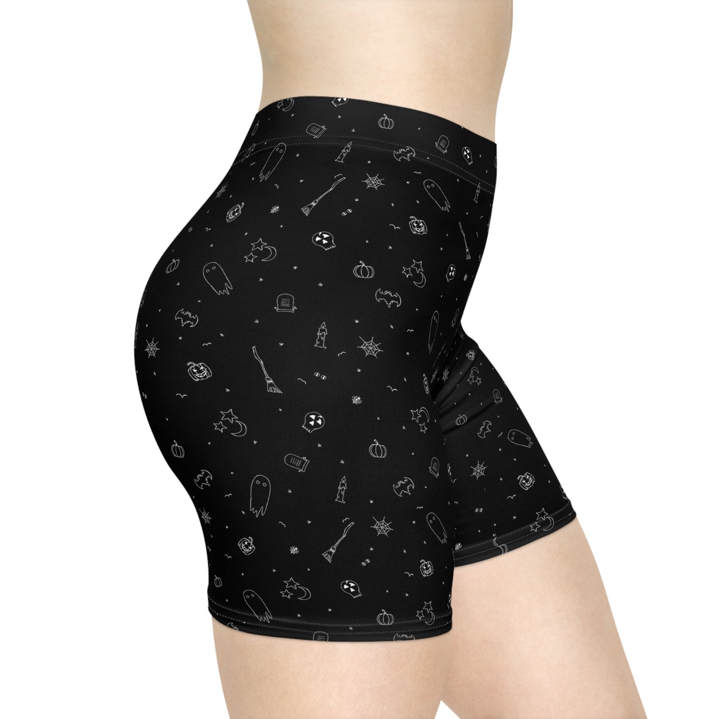 Spooky Minimalist Women's Biker Shorts