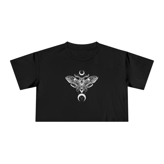 Celestial Gothic Moth Crop Top