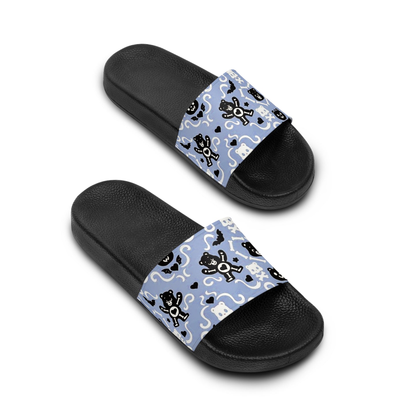 Women's Goth Bear Periwinkle Slide Sandals