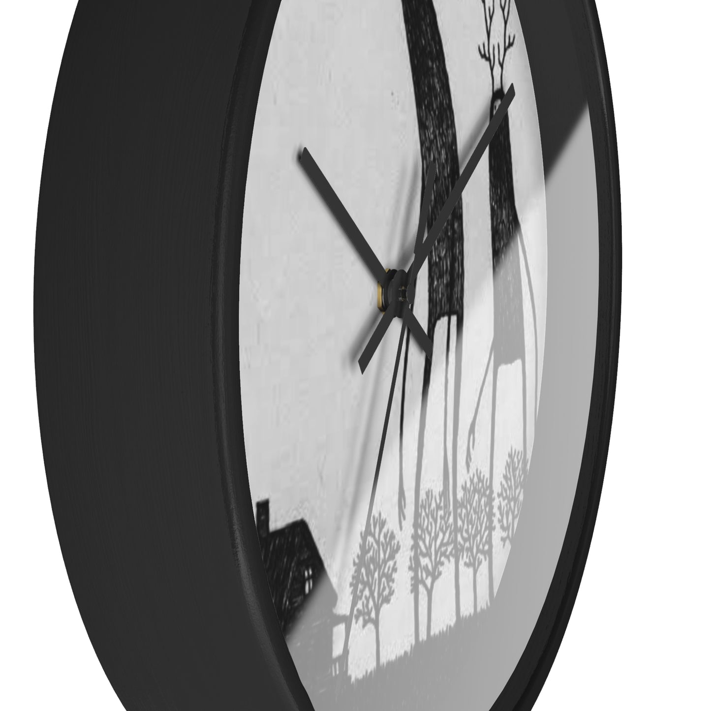 Wall Clock | Black White Spooky Art Giants