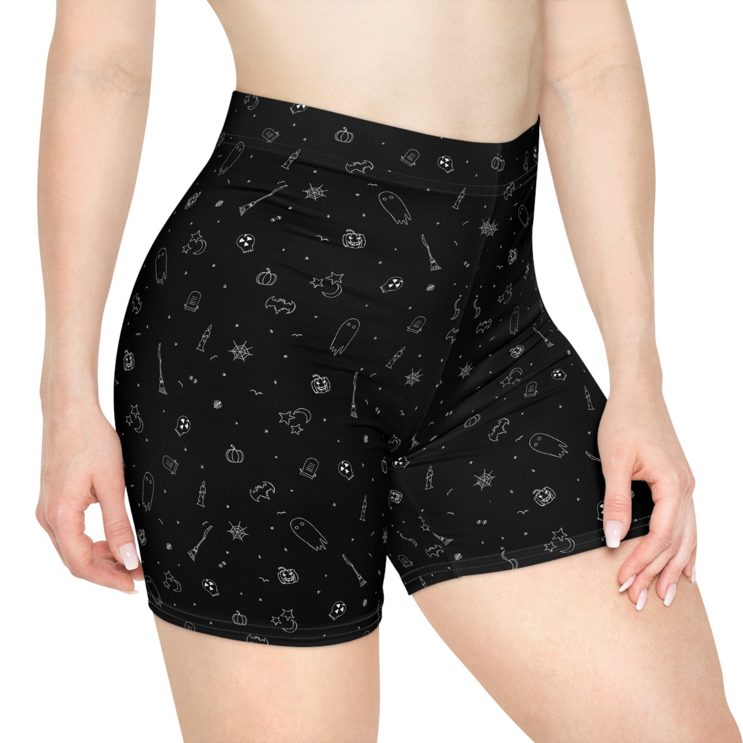 Spooky Minimalist Women's Biker Shorts