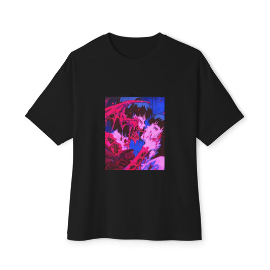 Gore Anime Art Unisex Black Oversized T-Shirt