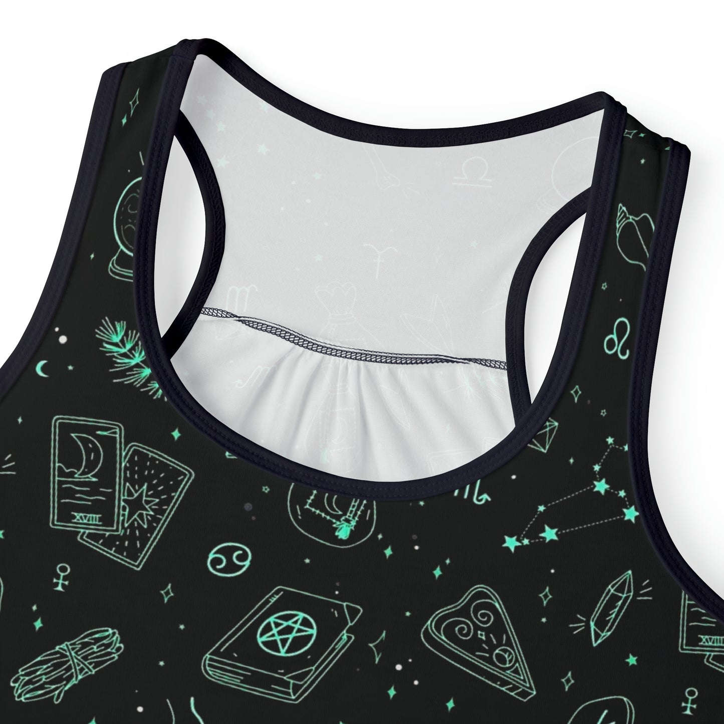 Women's Black Workout Tank Top | Neon Witchy