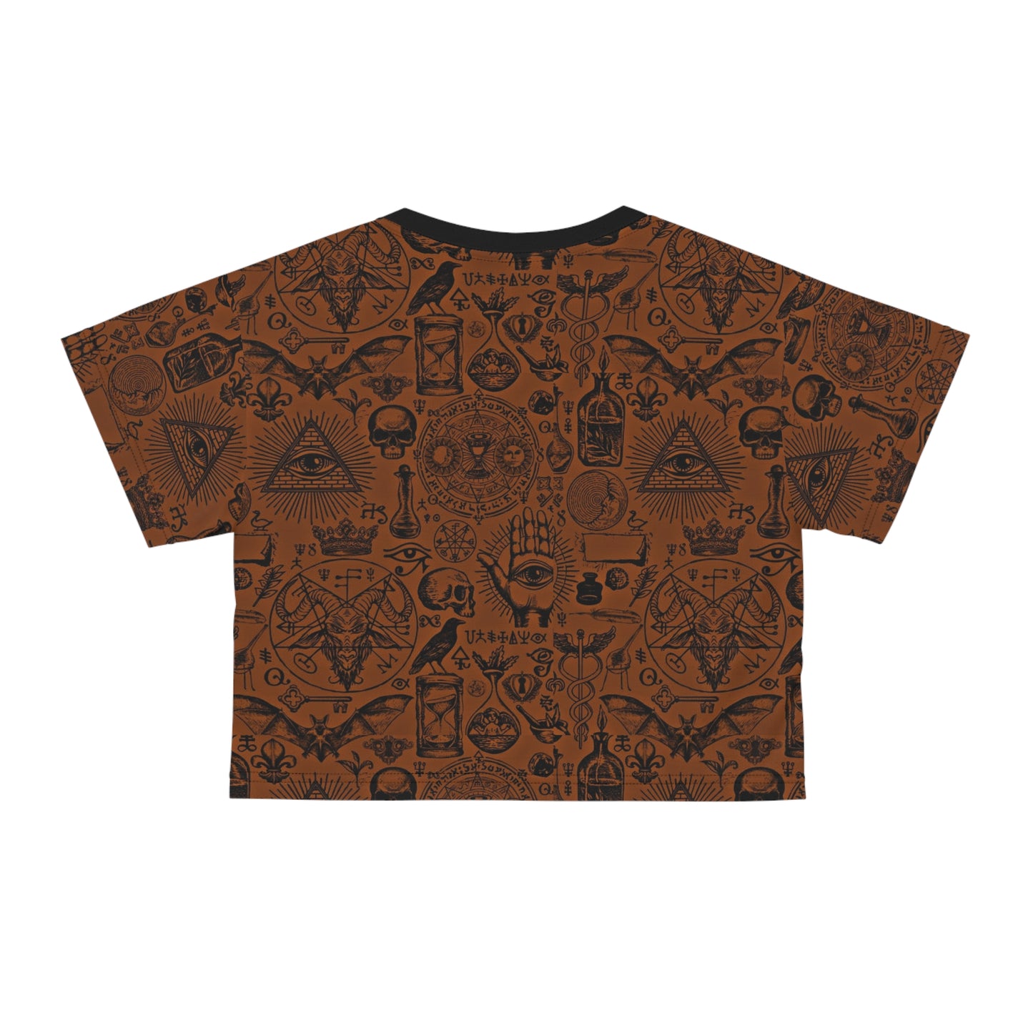 Crop Tee Burnt Orange | Esoteric Pattern