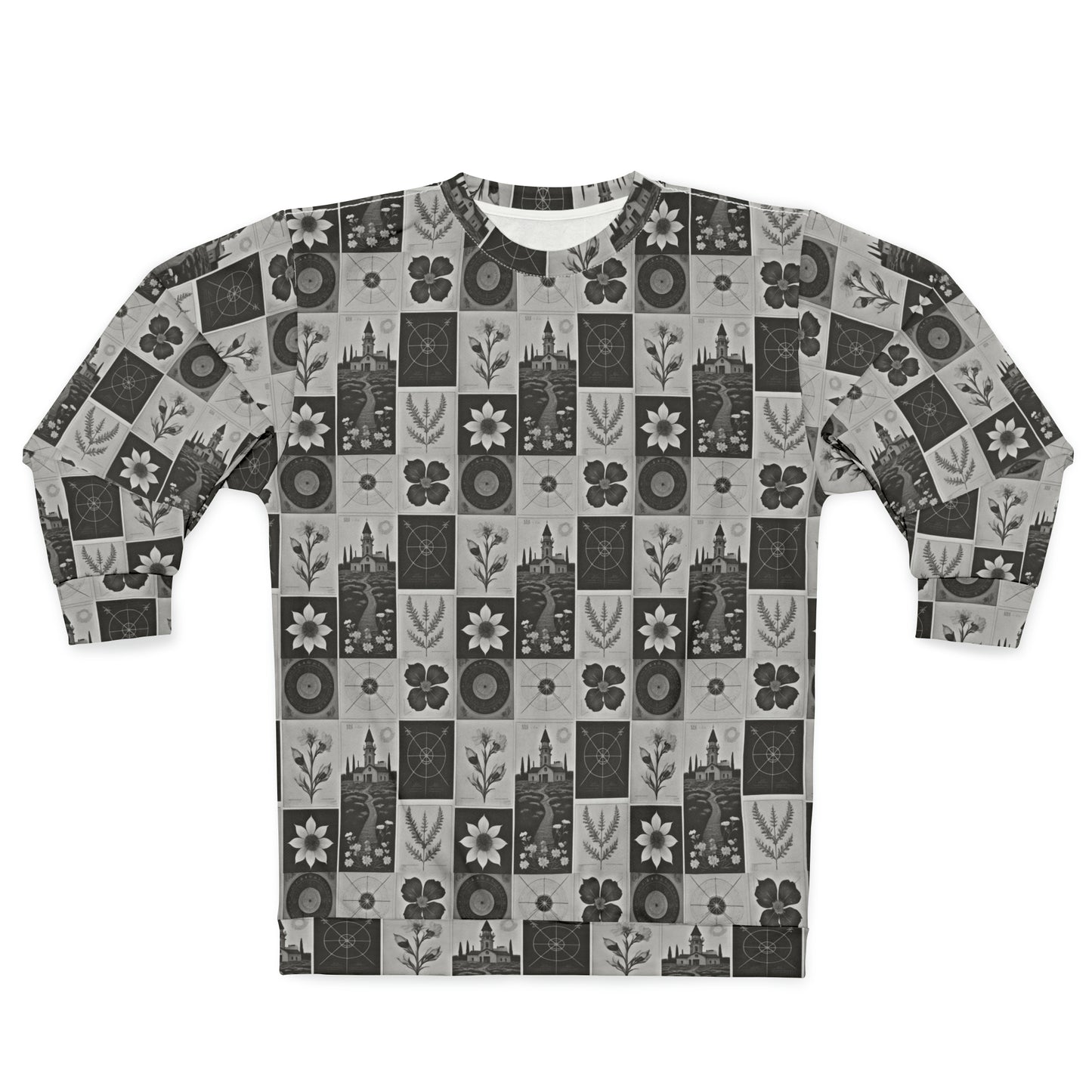 Art Deco Checkered Pattern Retro Unisex Sweatshirt