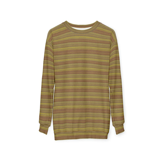 Striped Mustard Yellow Pattern Retro Unisex Sweatshirt