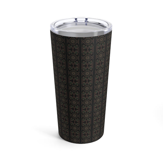 Ornate Stripes Black Tumbler 20oz