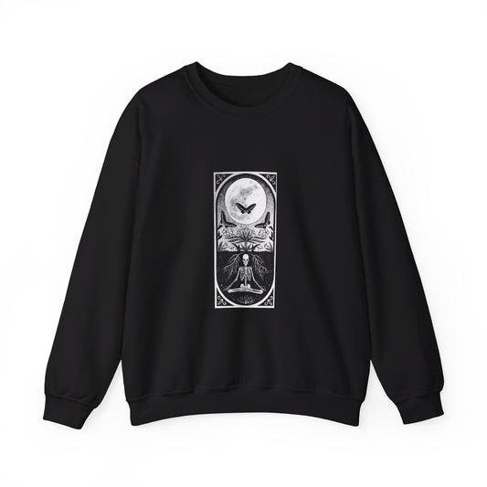 Skeleton Themed Goth Art Unisex Heavy Blend™ Crewneck Sweatshirt Black