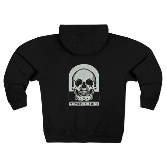 Unisex Zip Hoodie Black Memento Mori