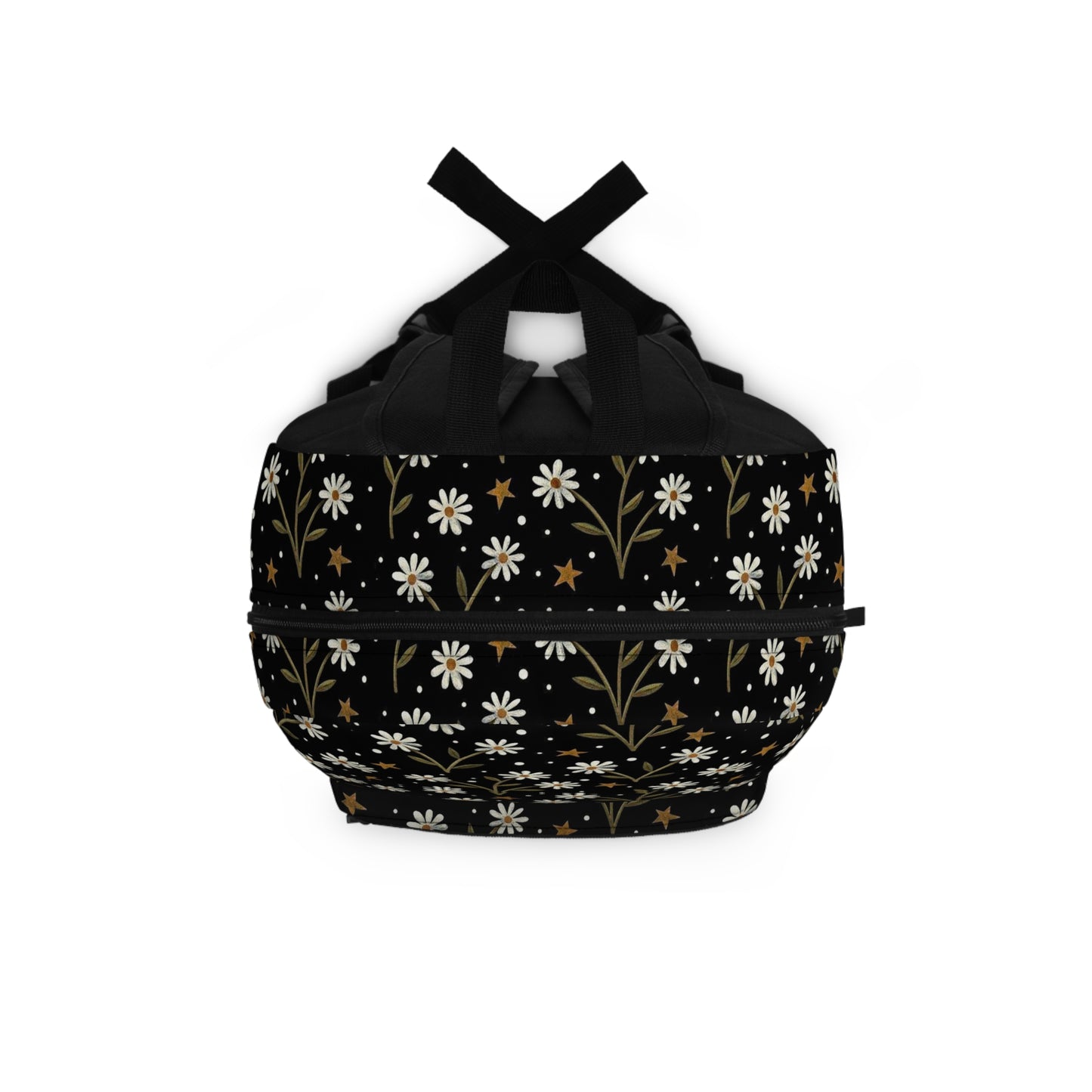 Vintage Daisies Black Floral Backpack