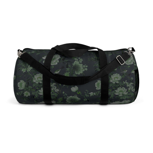 Dark Teal Floral Duffel Bag