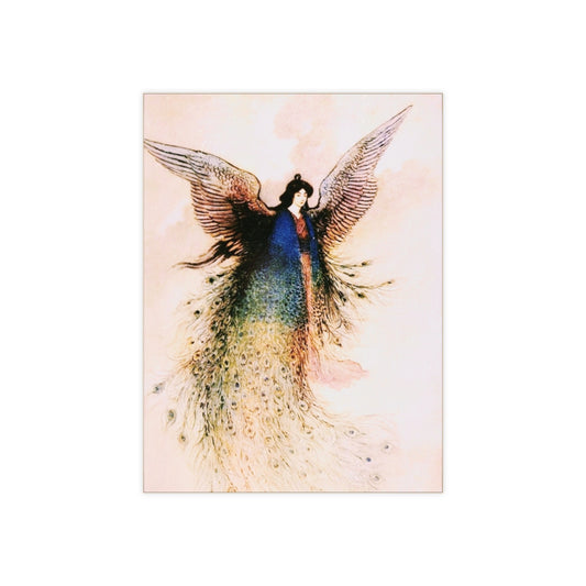 Peacock Fairy Vintage Fairycore Wall Art Ceramic Photo Tile Style