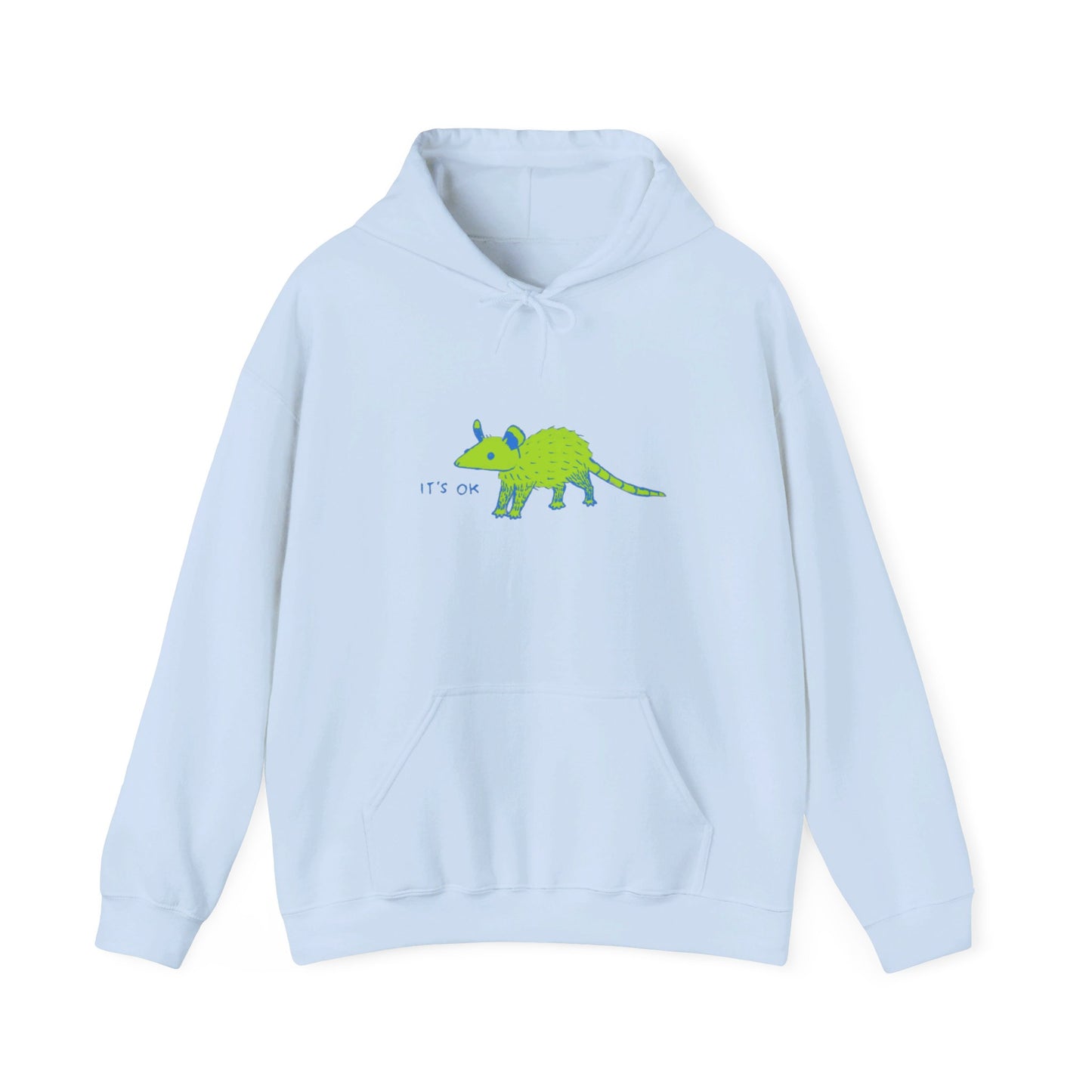 It's Okay Green Possum Unisex Heavy Blend™ Hooded Sweatshirt