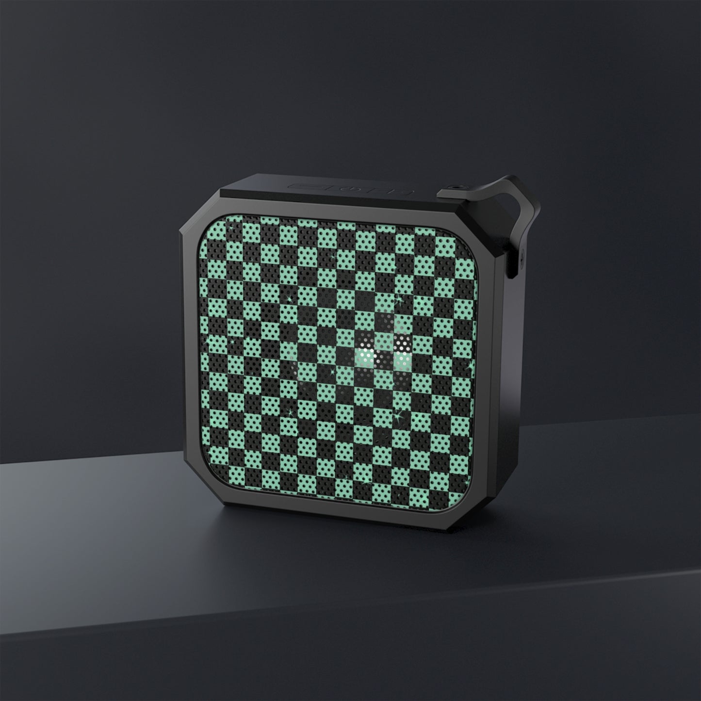 Y2K Green Checkered Pattern Blackwater Outdoor Bluetooth Speaker