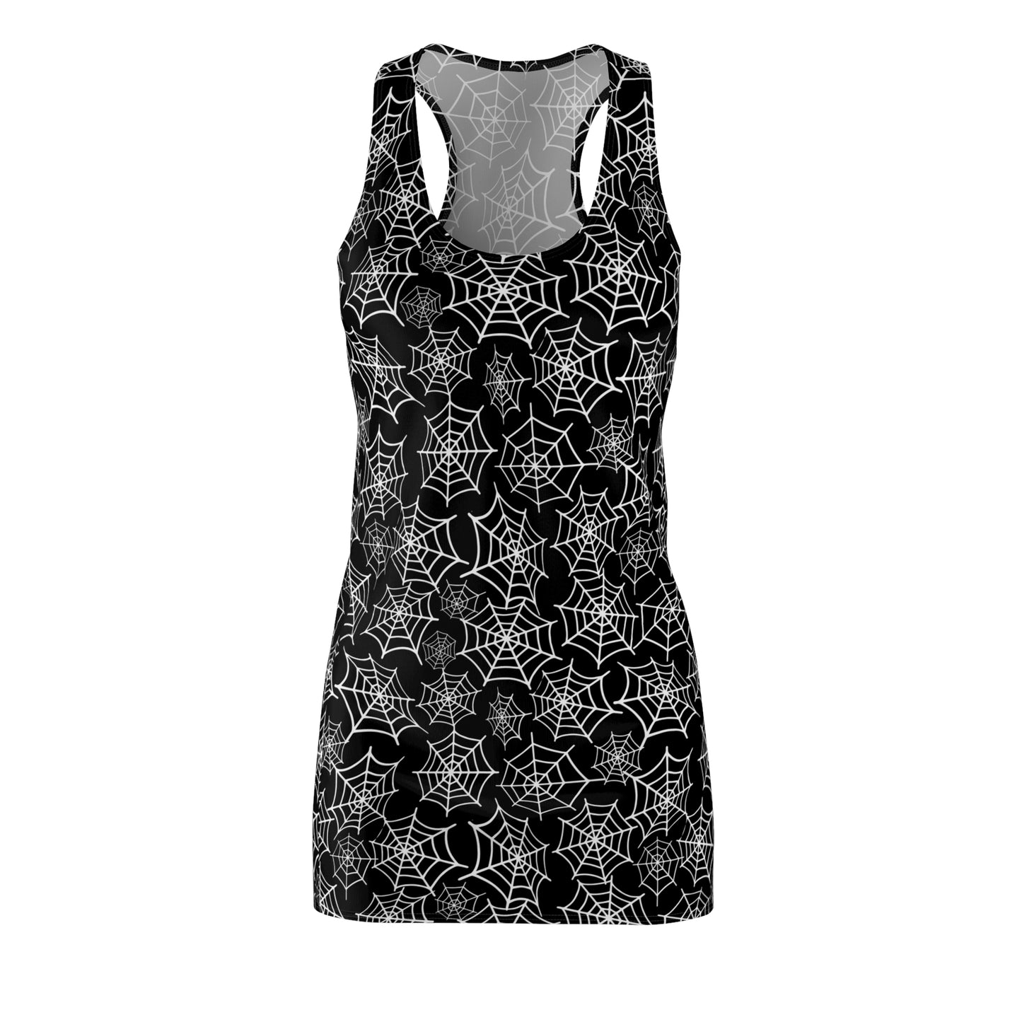 Women's Black Racerback Dress - Spider Web