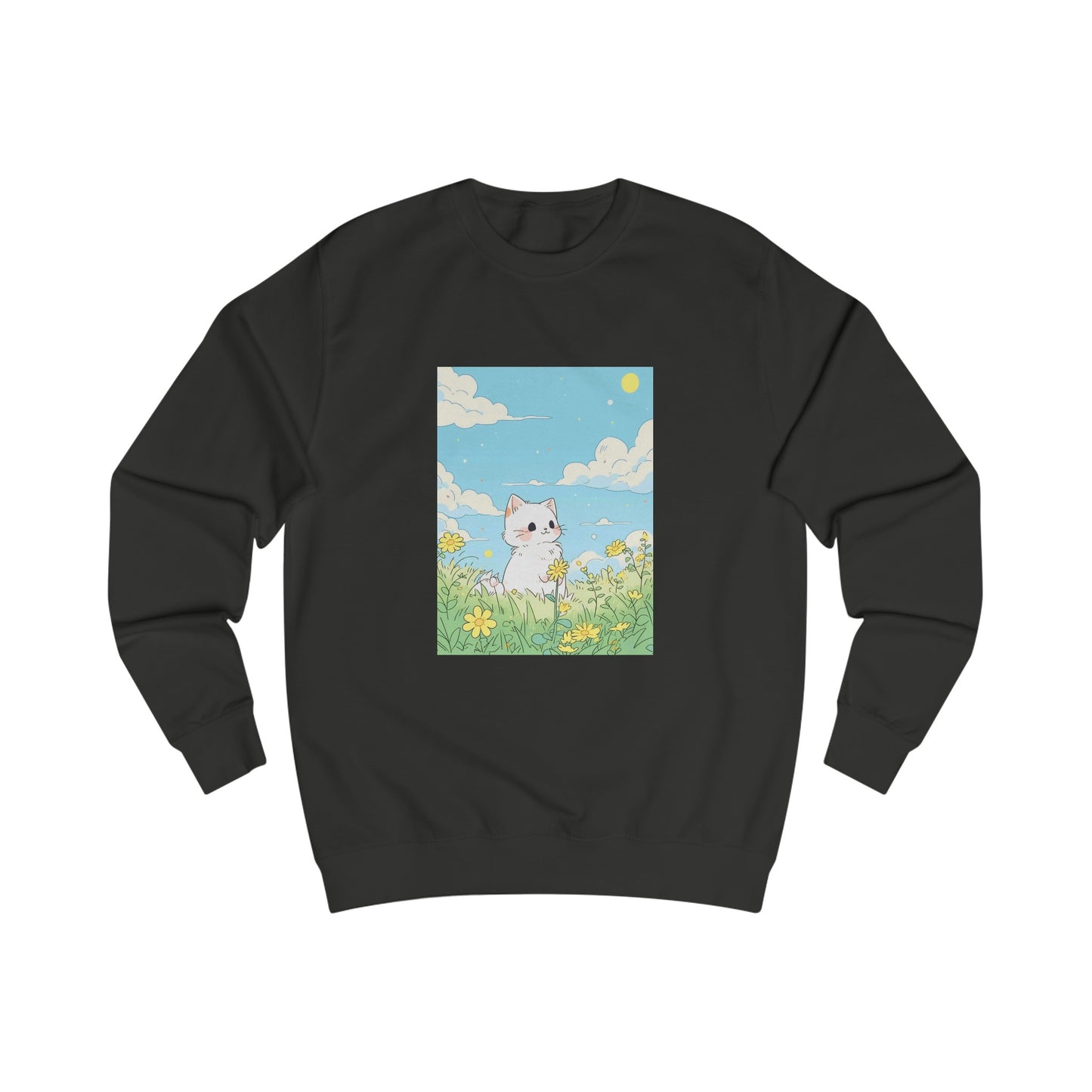 Kawaii Meadow Kitty Unisex Sweatshirt