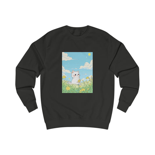 Kawaii Meadow Kitty Unisex Sweatshirt