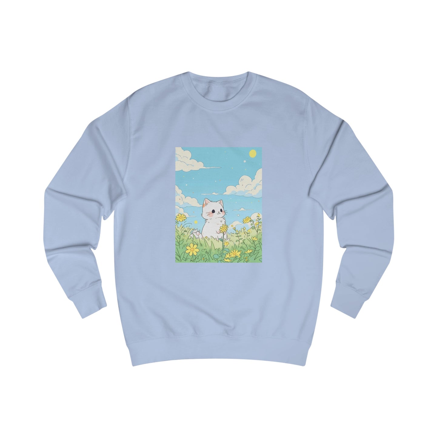 Kawaii Meadow Kitty Unisex Sweatshirt