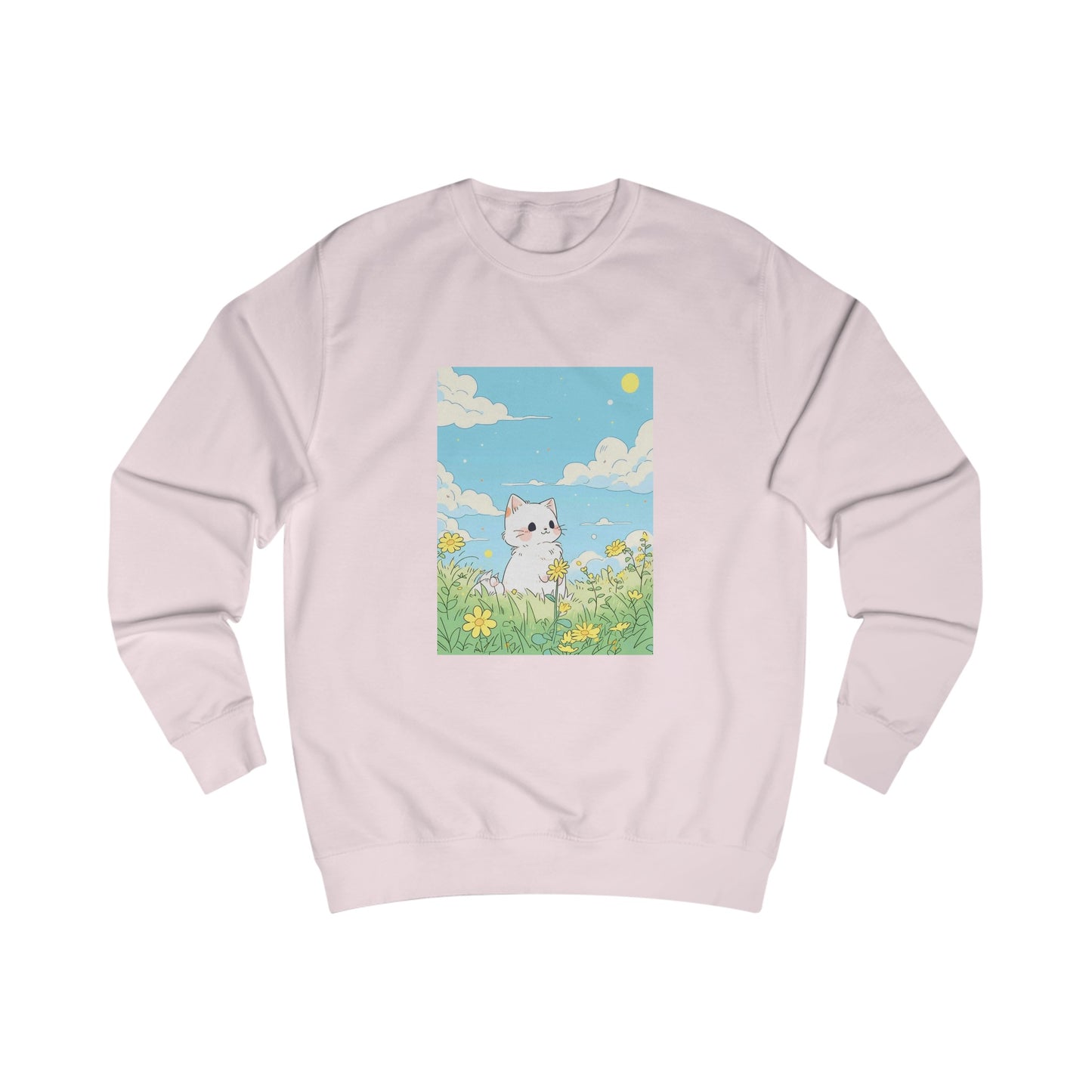 Kawaii Meadow Kitty Unisex Sweatshirt