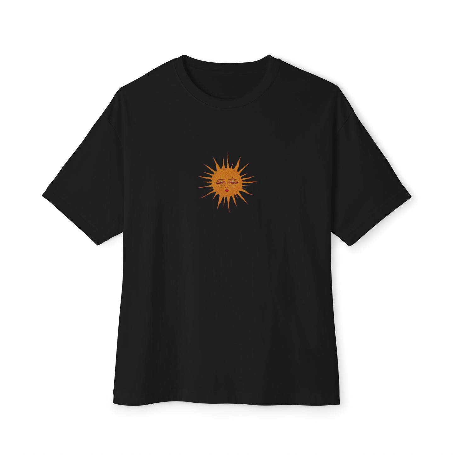 Vintage Sun Unisex Black Oversized T-Shirt