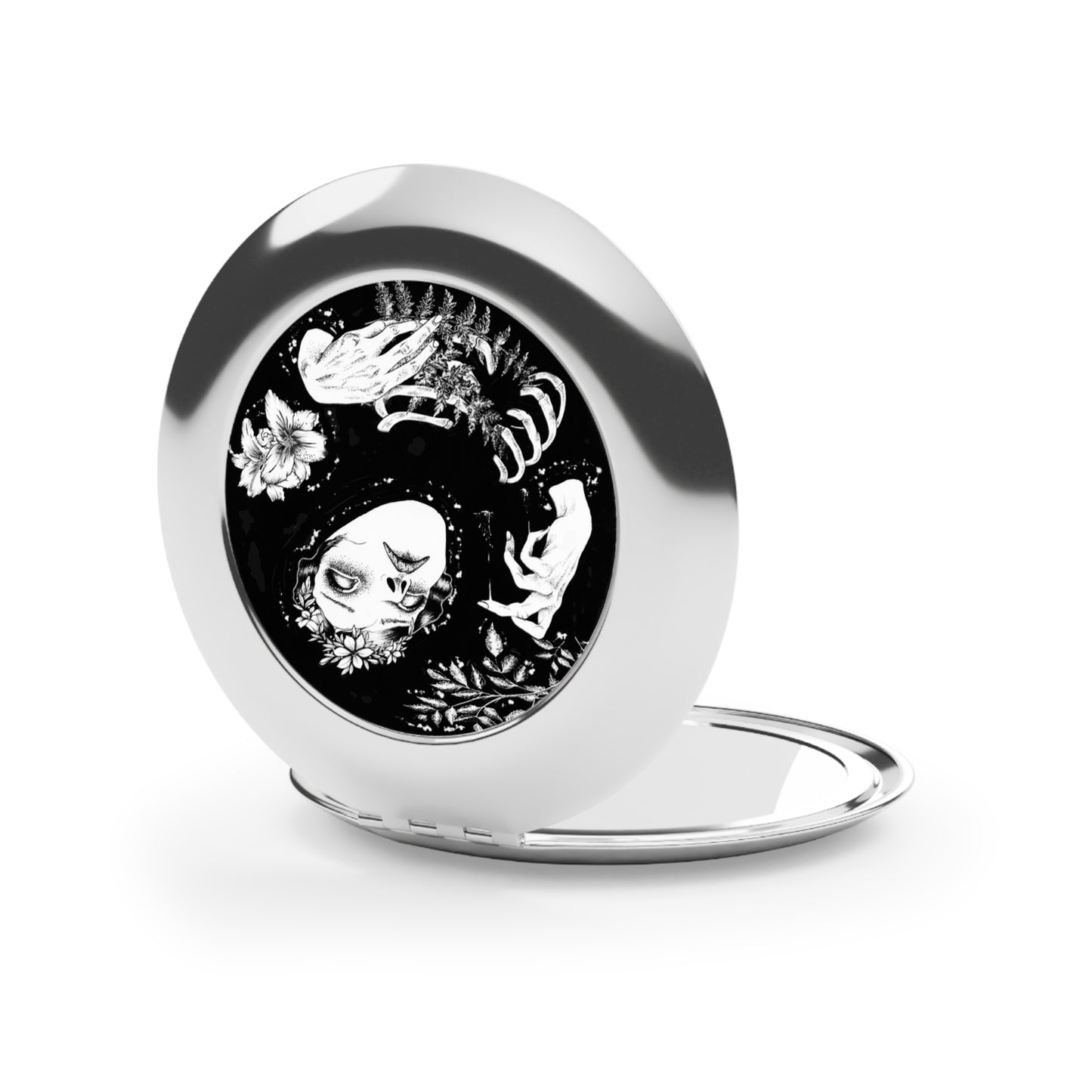 Undead Girl Art Women's Goth Compact Mirror