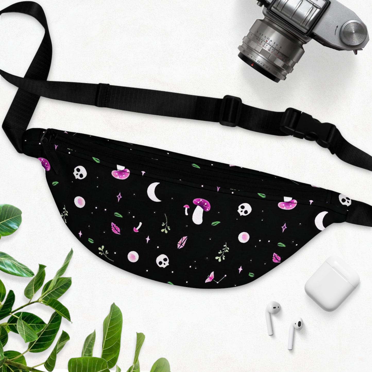 Whimsical Pink Mushroom Fanny Pack