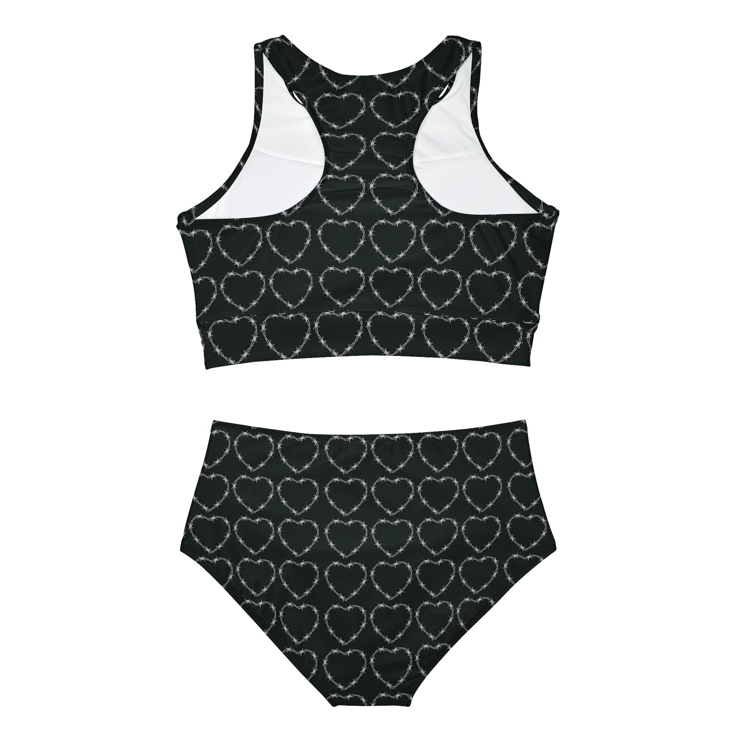 Barbwire Hearts Goth Alt Sporty Bikini Set