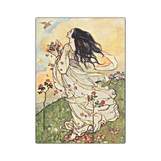 A Birthday Emma Florence Harrison 1910 | Vintage Fairycore Wall Art Canvas Photo Tile