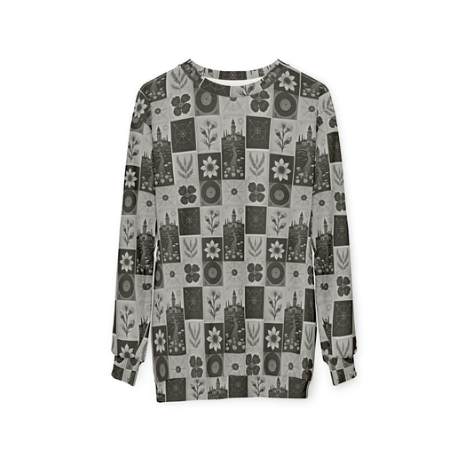 Art Deco Checkered Pattern Retro Unisex Sweatshirt