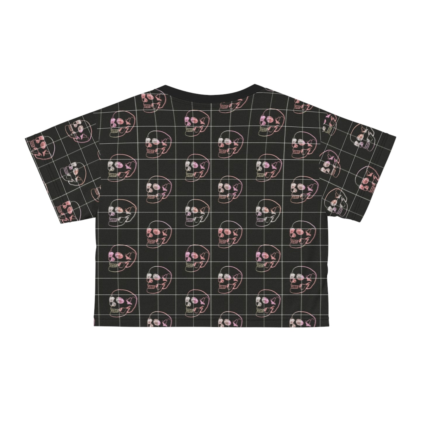 Retro Skull Y2K Goth Crop Tee