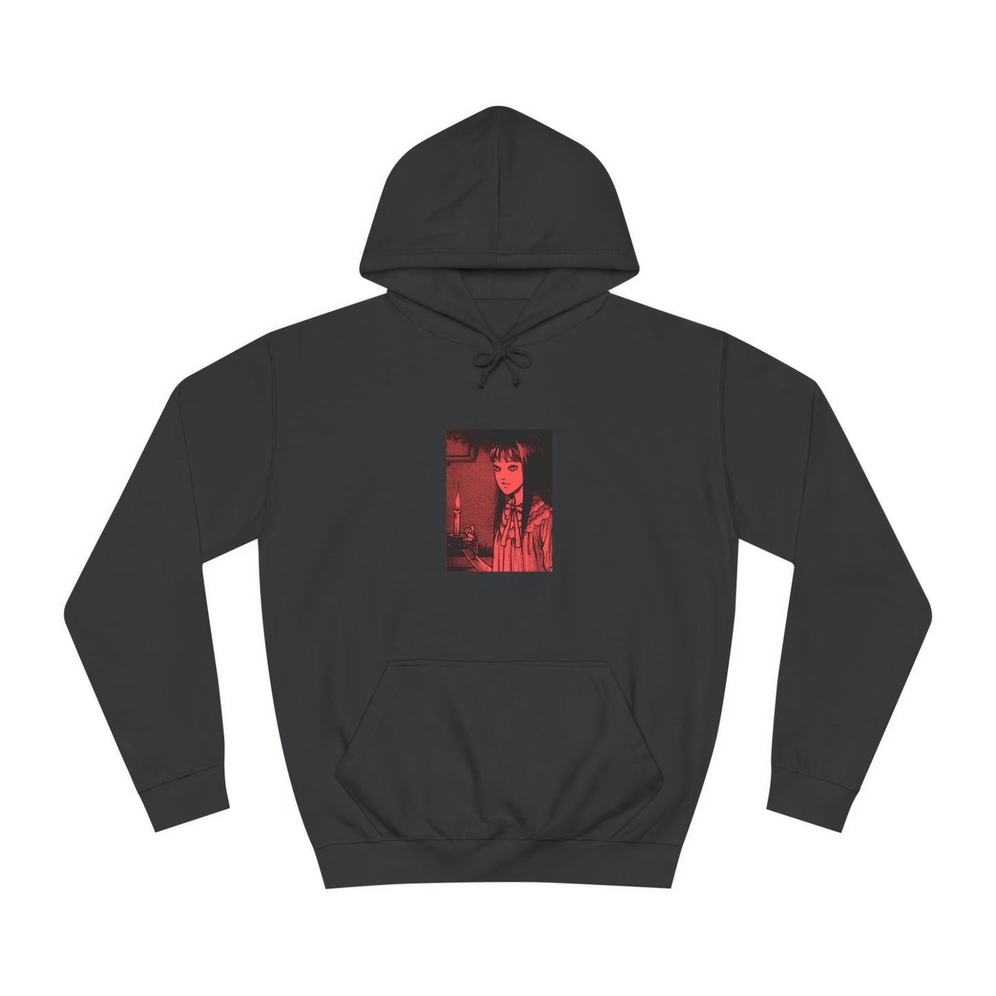 Red Night Horror Manga Art Unisex Black Hoodie