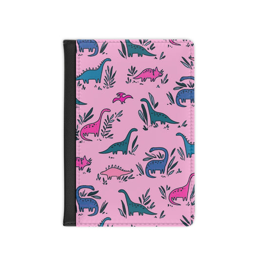 Cute Dinosaurs Pastel Pink Passport Cover