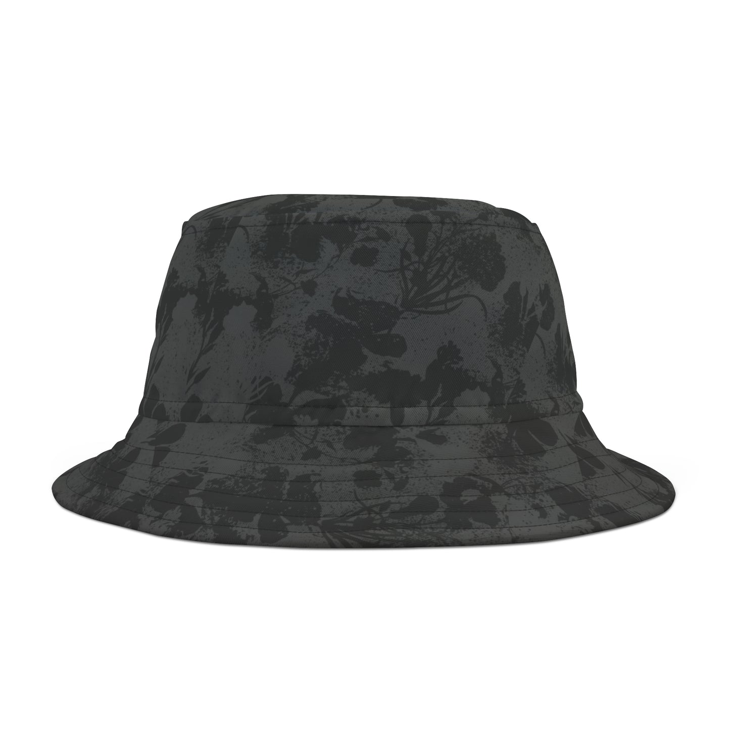 Gray Floral Y2K Bucket Hat