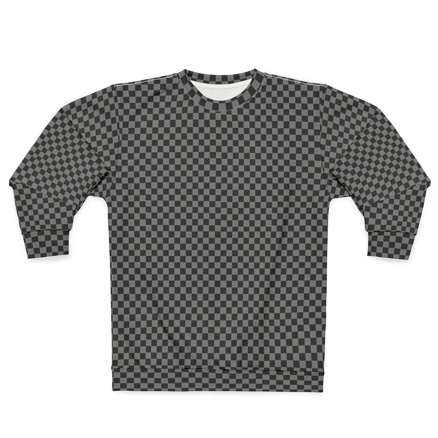 Retro Gray Checkered Pattern Unisex Sweatshirt