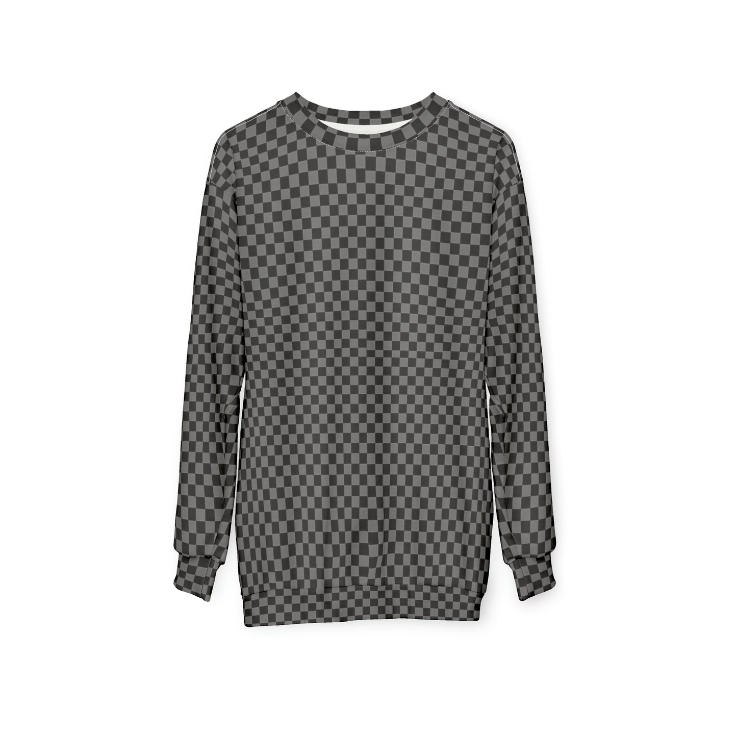 Retro Gray Checkered Pattern Unisex Sweatshirt