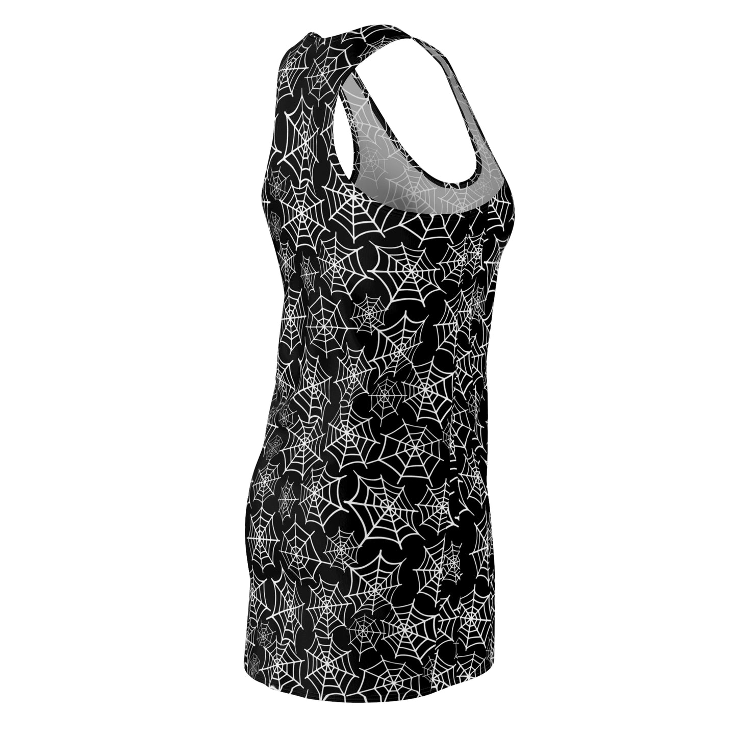 Women's Black Racerback Dress - Spider Web