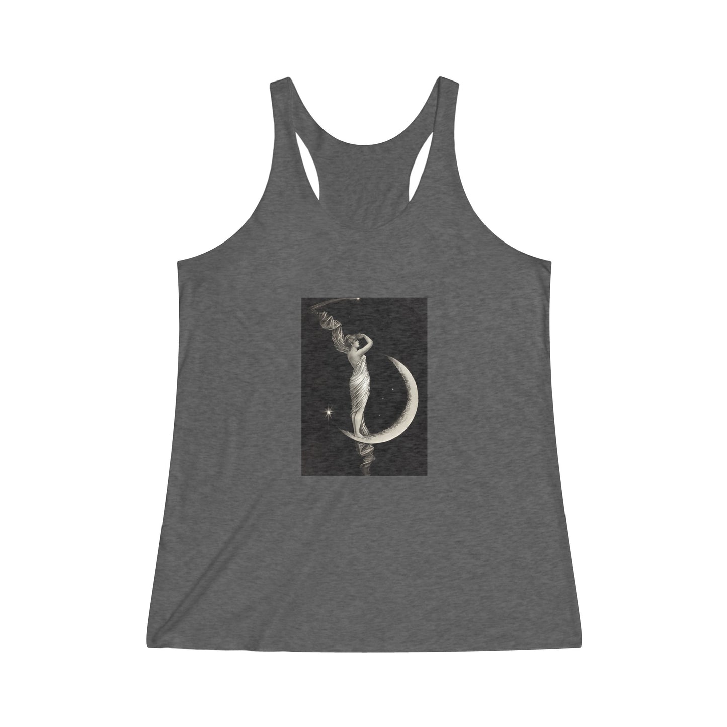 Women's Tri-Blend Vintage Black Tank Top - Vintage Moon Goddess