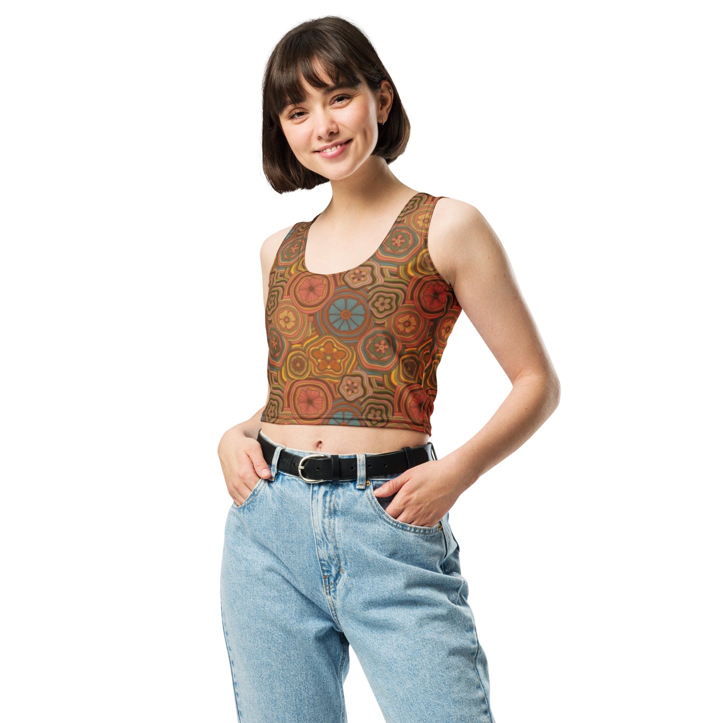 Women's Groovy Crop Tank Top