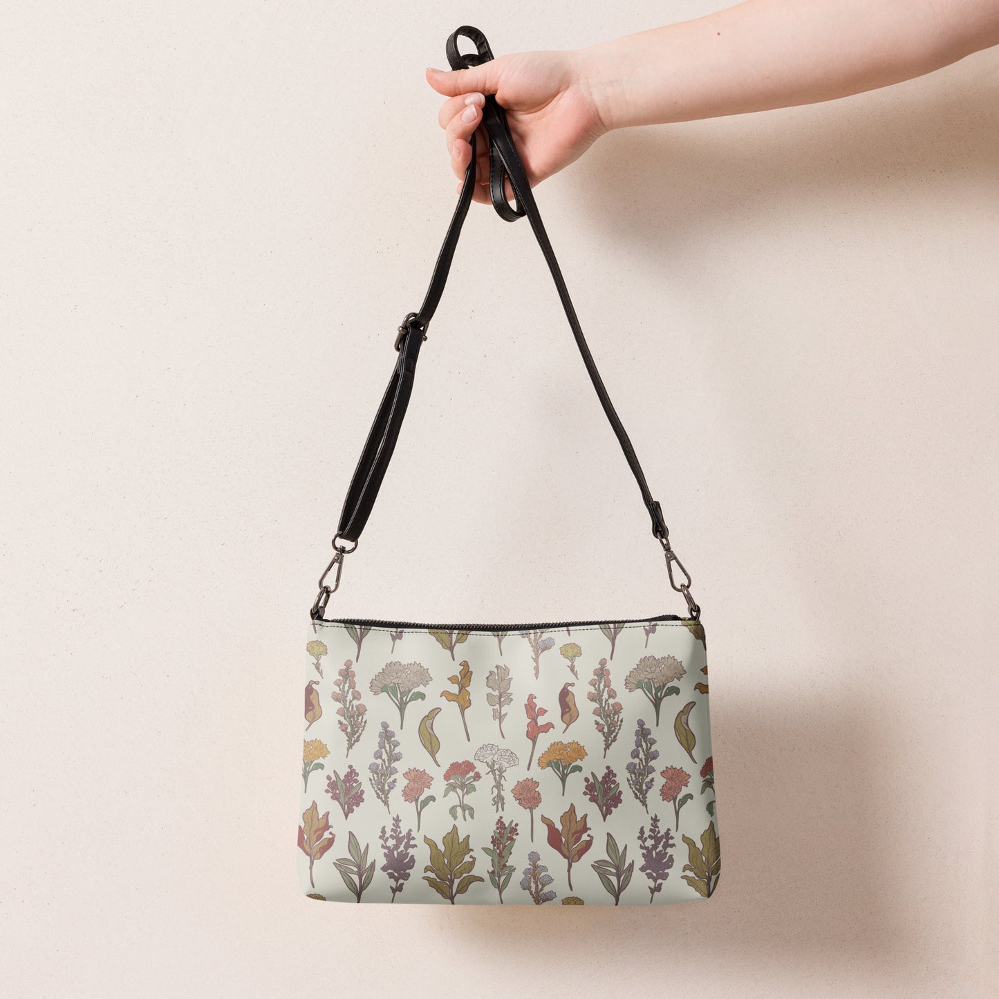 Vintage Floral Cream Crossbody bag