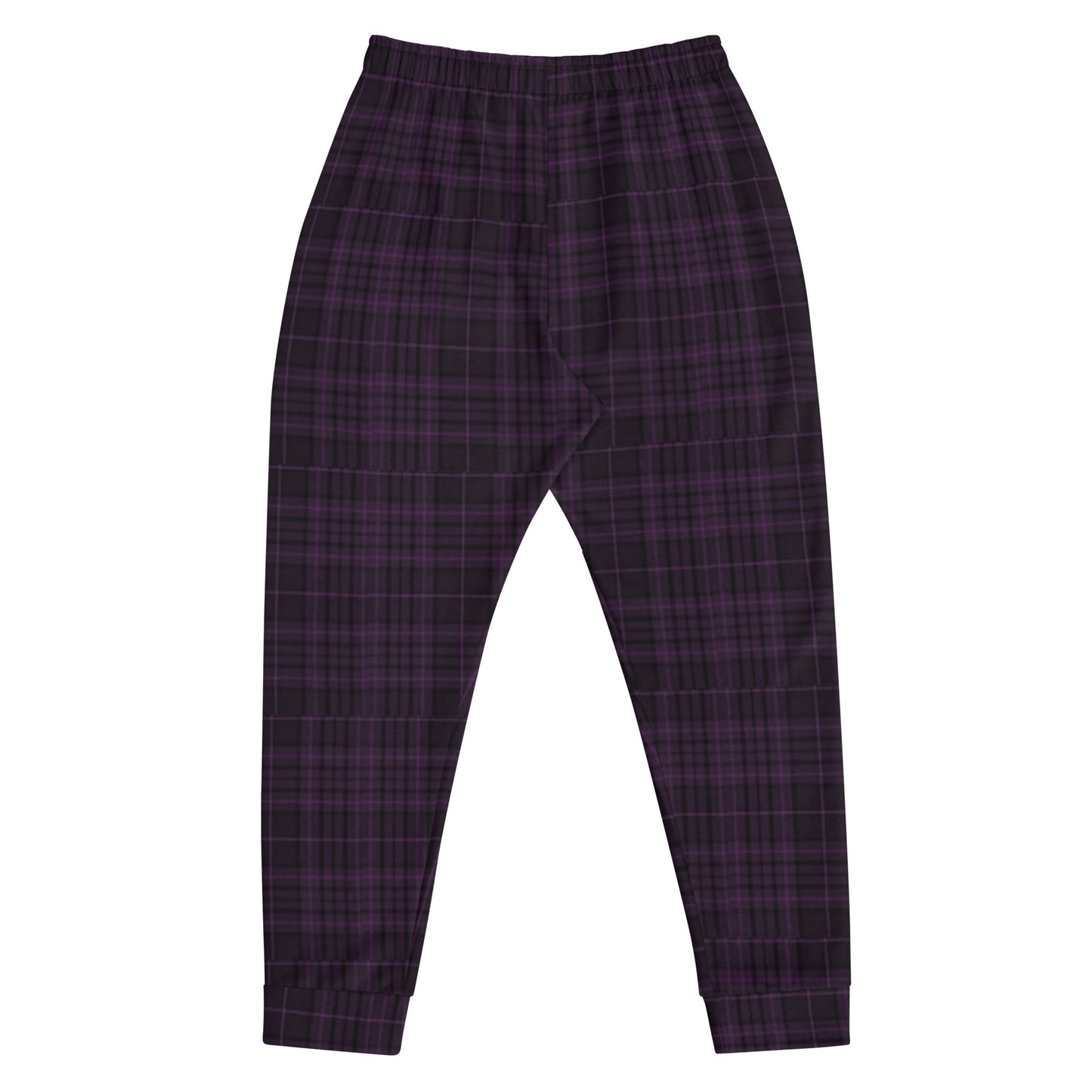 Joggers for Men | Dark Purple Plaid