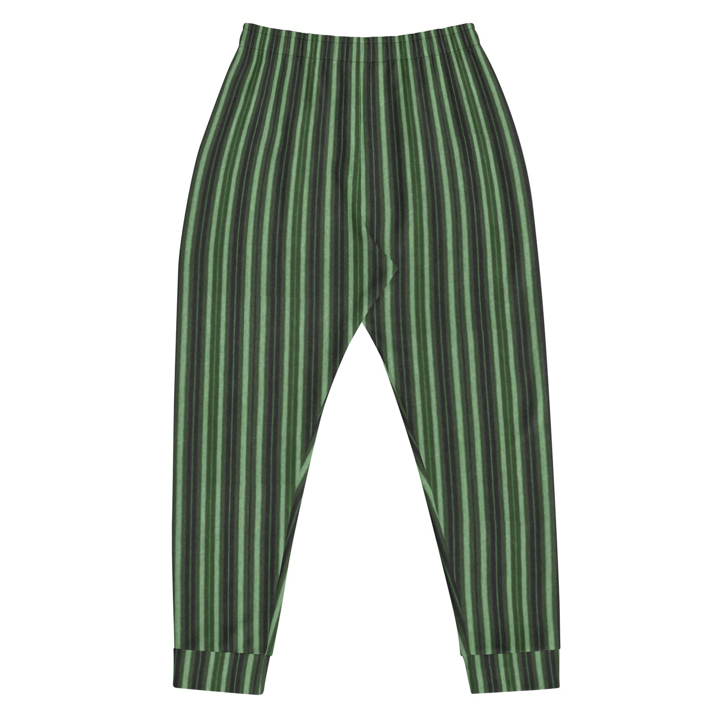 Men's Joggers with Black and Green Stripes