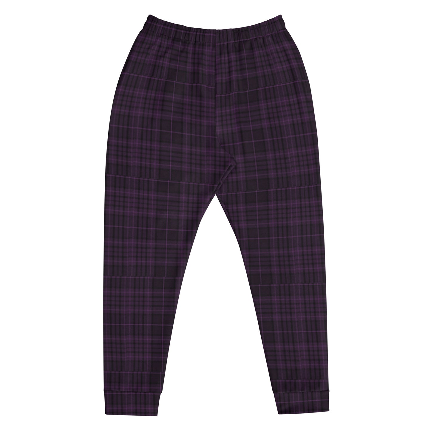 Joggers for Men | Dark Purple Plaid