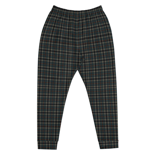 Dark Green Black Plaid Men's Joggers