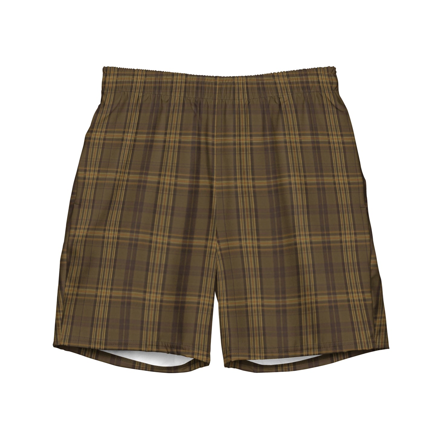 Old School Brown Plaid | Men's Swim trunks