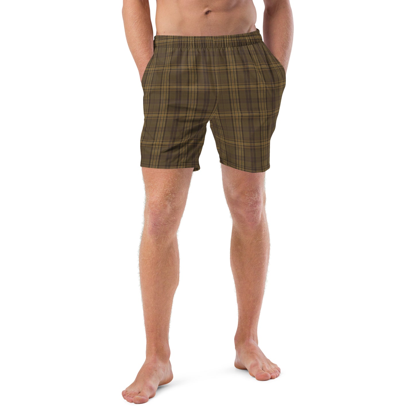 Old School Brown Plaid | Men's Swim trunks