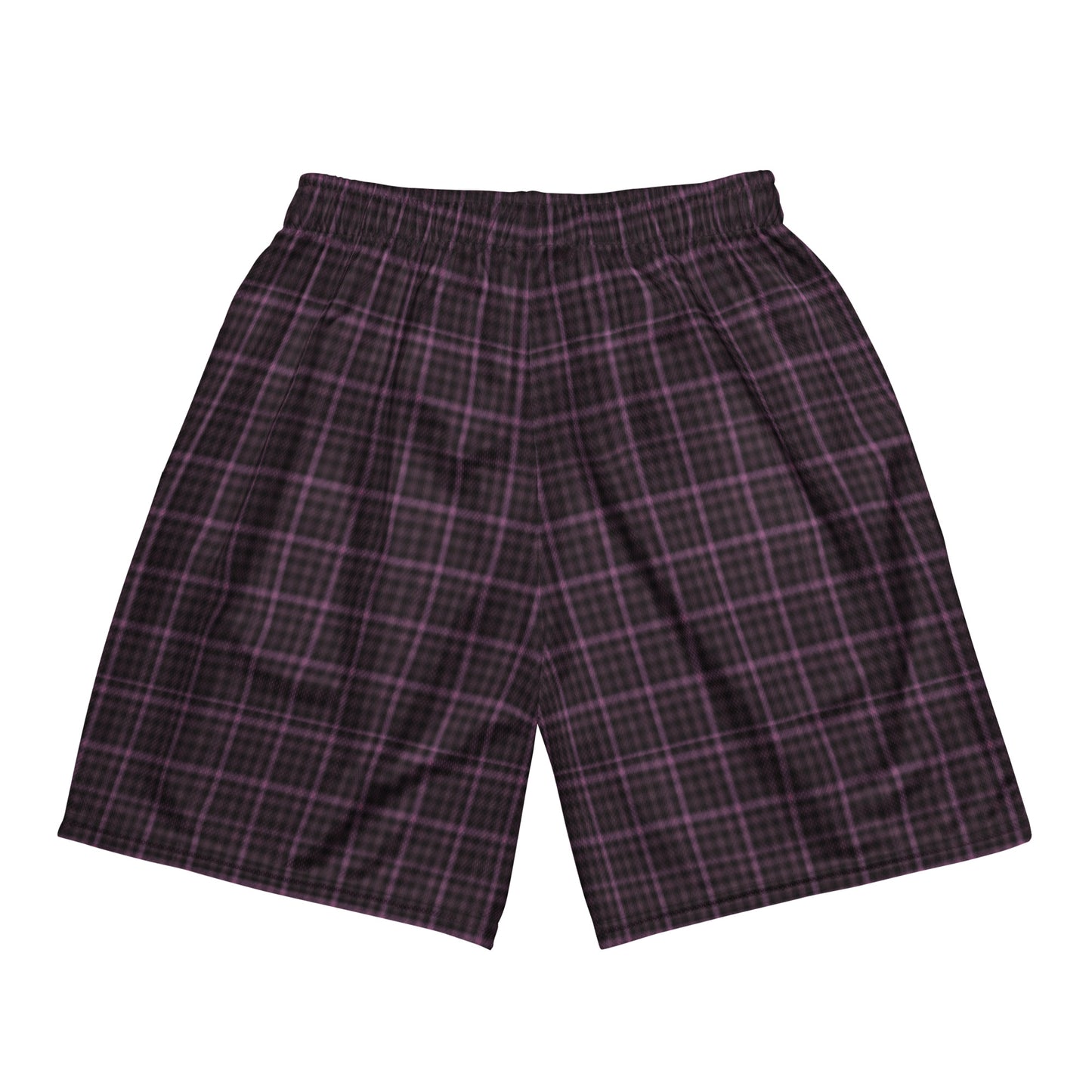 Purple Black Retro Plaid Mesh Shorts