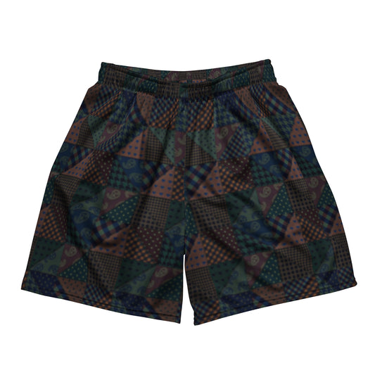 Vintage Pattern Men's Retro Mesh Basketball Shorts