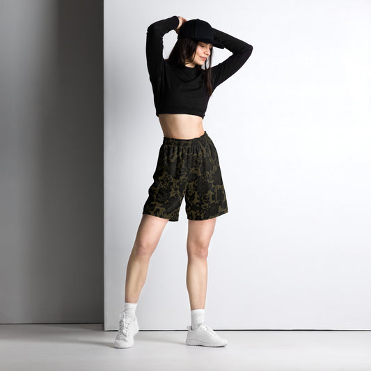 Mesh Shorts | Dark Green Floral Retro