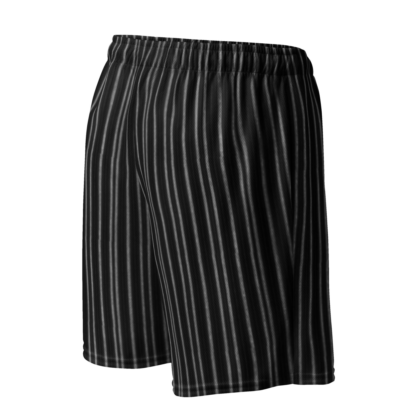 Men's White Striped Mesh Basketball Shorts